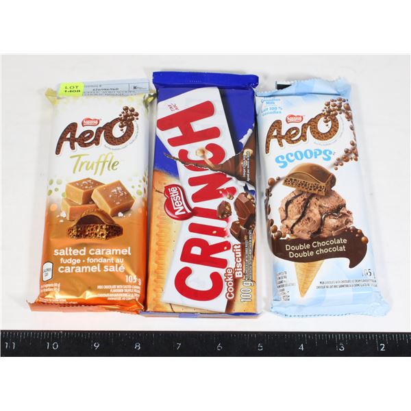 AERO TRUFFLE, AERO SCOOPS, CRUNCH COOKIE BISCUIT