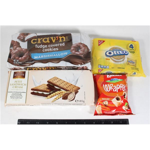FUDGE COOKIES, OREOS, LOACKER, BISCUITS