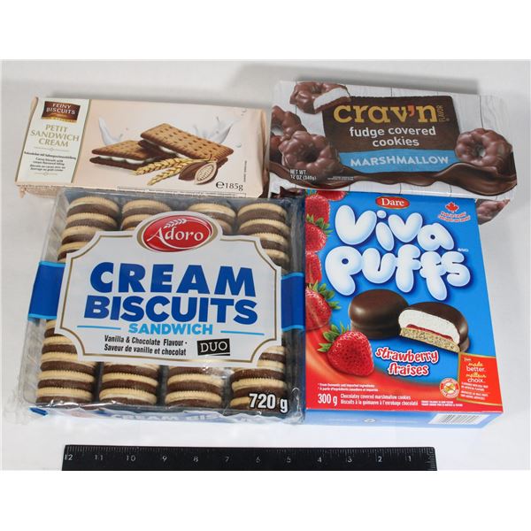 FUDGE MARSHMALLOW COOKIES, FEINY BISCUITS, MORE