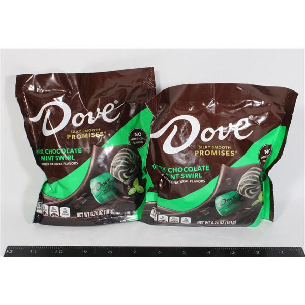 DOVE DARK CHOCOLATE & MINT SWIRL 2 X 191G