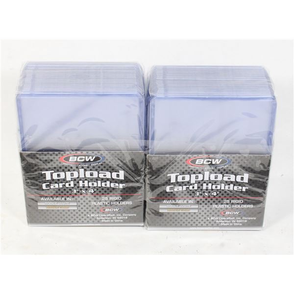 BCW TOPLOAD ROOKIE CARD HOLDER 3" X 4" (2 X 25PK)