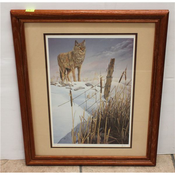 FRAMED PRINT"END OF THE FENCE LINE" BYHERBERT PIKL
