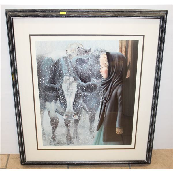 FRAMED PRINT"DECEMBER" BY NANCY NOEL SIGNED