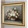 Image 1 : FRAMED OIL PAINTING FEATURING ROSES BY C. JOHNSON