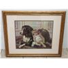 Image 1 : ANTIQUE PRINT OF SAINT BERNARD DOG