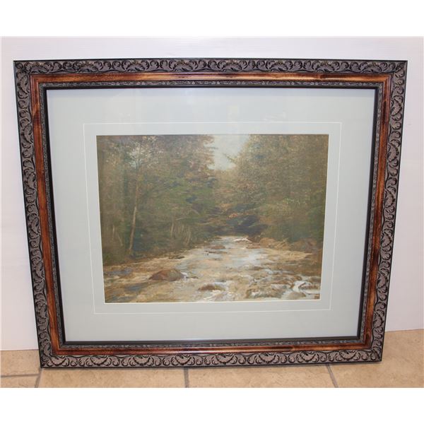 ORIGINAL ARTWORK FRAMED AND MATTED UNDER GLASS