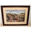 Image 1 : FRAMED AND MATTED REPLICA LANDSCAPE ART PRINT