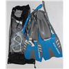 Image 1 : SCUBA DIVING U.S. DIVERS PADDLES GOGGLES  WITH BAG