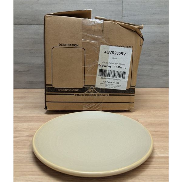 8" Evo Sand Coupe Plates (20.5cm), Dudson 4EVS230RV - Lot of 24 (1 Case)