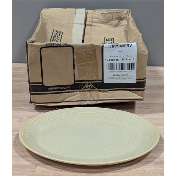 11-1/4" Evo Sand Oval Plates (27.9cm), Dudson 4EVS430RV - Lot of 12 (1 Case)