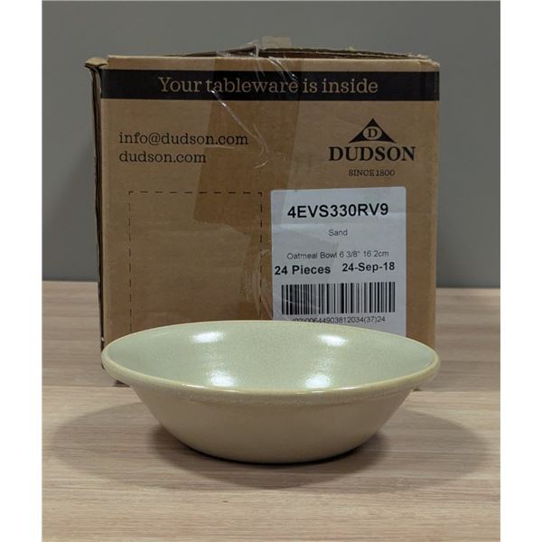 6-3/8" Evo Sand Porridge / Oatmeal Bowls (16.2cm), Dudson 4EVS330RV9 - Lot of 24 (1 Case)