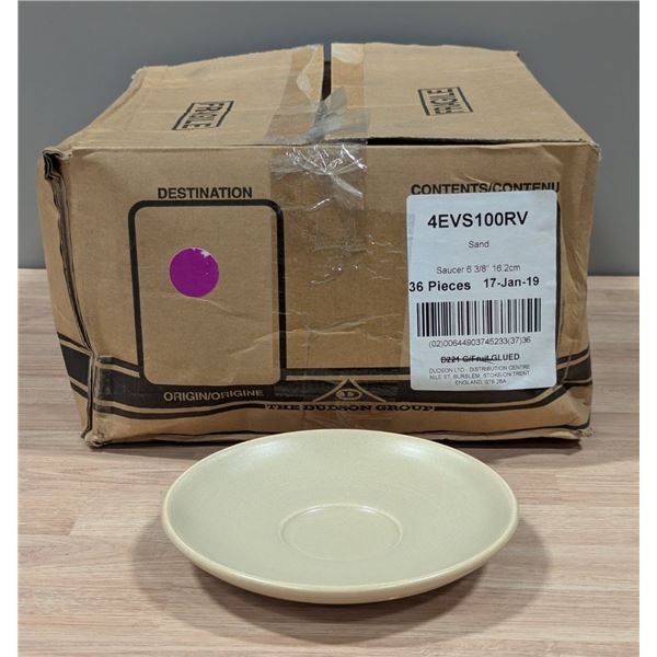 6-3/8" Evo Sand Saucers (16.2cm), Dudson 4EVS100RV - Lot of 36 (1 Case)