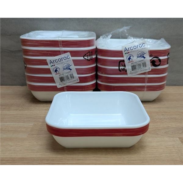 4-1/4" x 4-1/4" Brush Cherry  Bowls, Arcoroc H2778 - Lot of 12