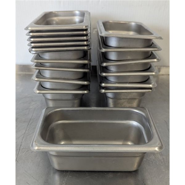 1/9 Size 4" Deep Stainless Steel Inserts - Lot of 18