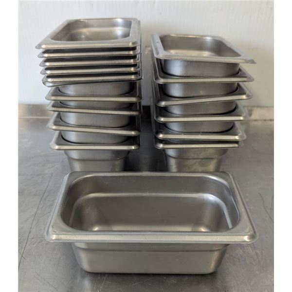 1/9 Size 2.5" Deep Stainless Steel Inserts - Lot of 17