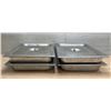 Image 1 : Full Size 2.5" Deep Stainless Steel Inserts With Lids - Set of 4 (8pcs)