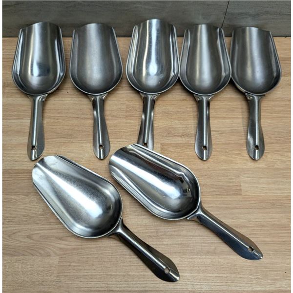 Stainless Steel Ice Scoops/Food Candy Scoops - Lot of 7