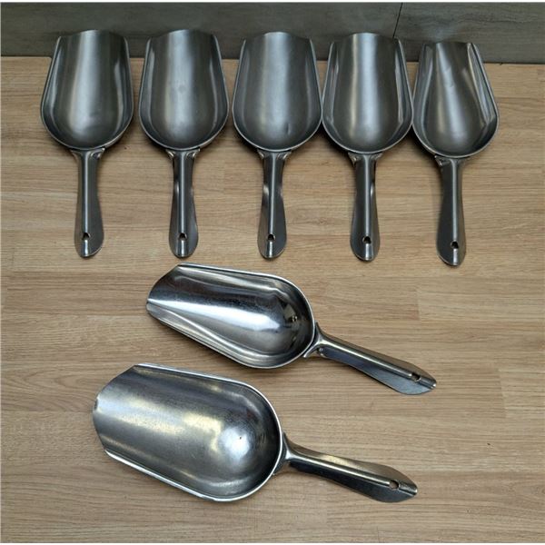 Stainless Steel Ice Scoops/Food Candy Scoops - Lot of 7