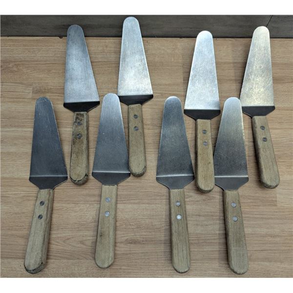 Pie Servers With Wood Handles - Lot of 8
