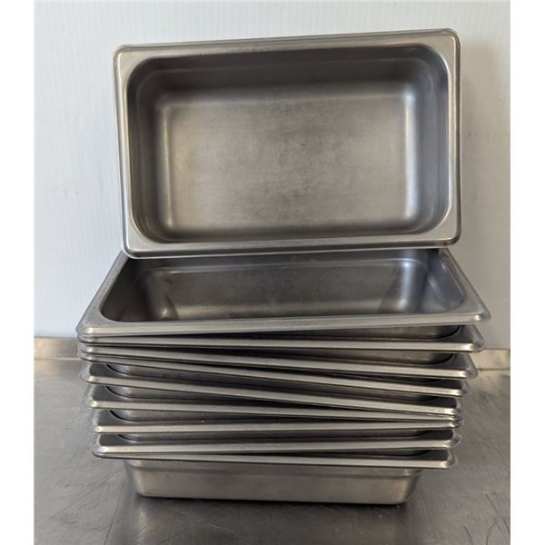 1/4 Size 2.5" Deep Stainless Steel Inserts - Lot of 10