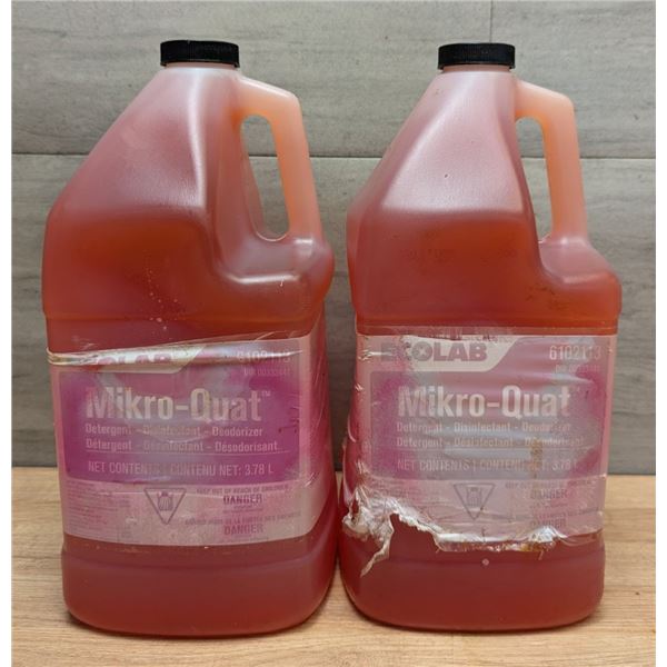 Ecolab Mikro-Quat Detergent, 3.78L - Lot of 2 | KB40/FtMC1