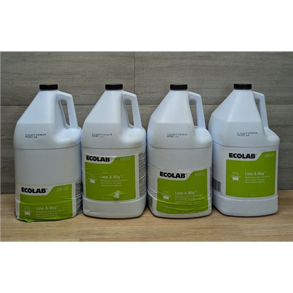 Ecolab Lime-A-Way Multipurpose Lime Scale Remover, 3.78L - Lot of 4 | KB38/FtB