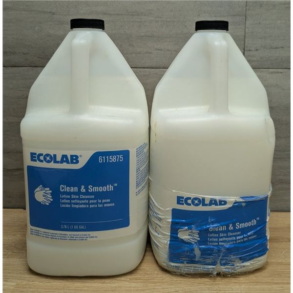 Ecolab Clean & Smooth Lotion Skin Cleanser, 3.78L - Lot of 2 | KB39/FtMC1