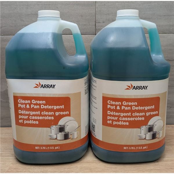 Array Clean Green Pot & Pan Detergent, 3.78L - Lot of 2 | KB48/FtE