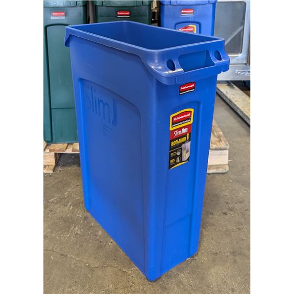 Rubbermaid Slim Jim 23 Gallon Trash Can, Blue