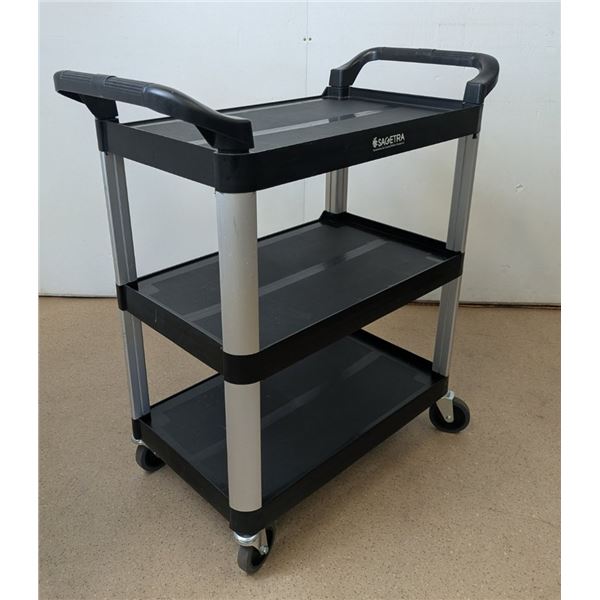 Sagetra 3-Tier Black Trolley