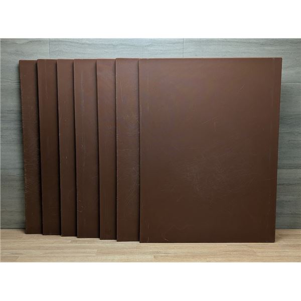 18" x 24" Brown Cutting Boards - Lot of 7