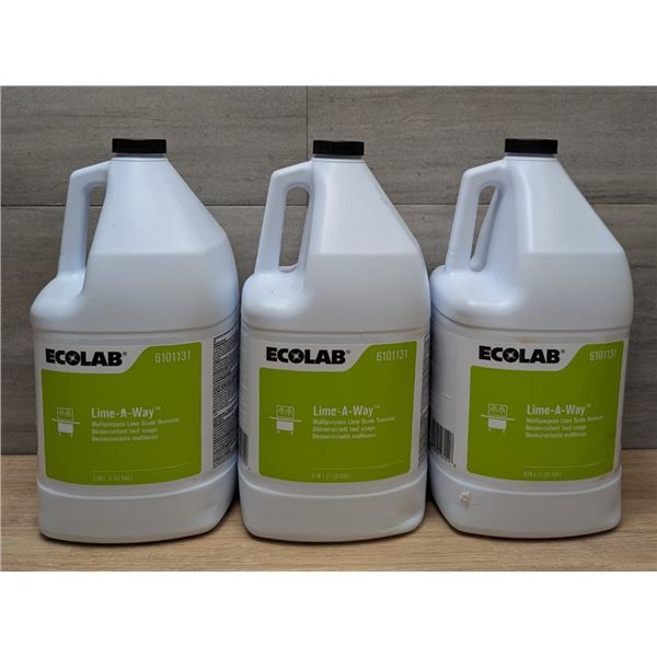 Ecolab Lime-A-Way Multipurpose Lime Scale Remover - Lot of 3