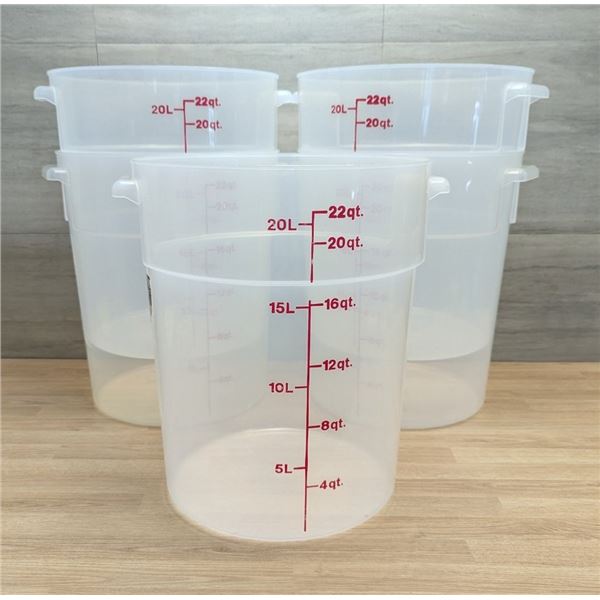 Cambro 22qt Round Food Storage Containers - Lot of 3