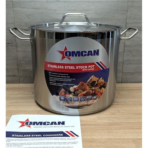 20qt Stock Pot with Cover, Omcan 80440