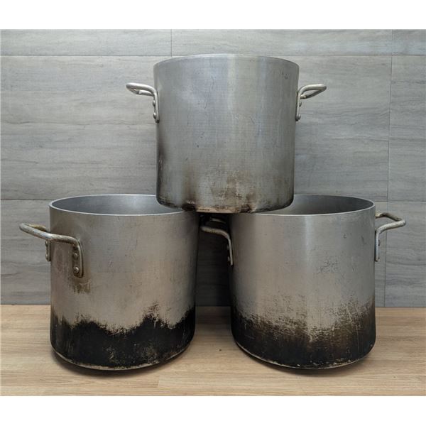 Omcan 10" Dia Stock Pots - Lot of 3