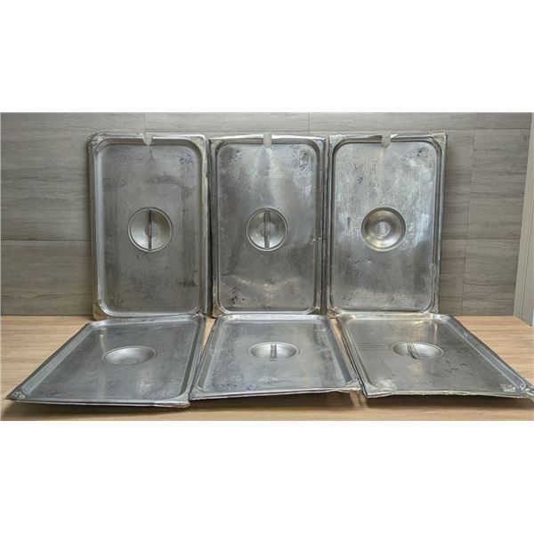 Assorted Full Size Stainless Steel Covers - Lot of Approx. 50pcs