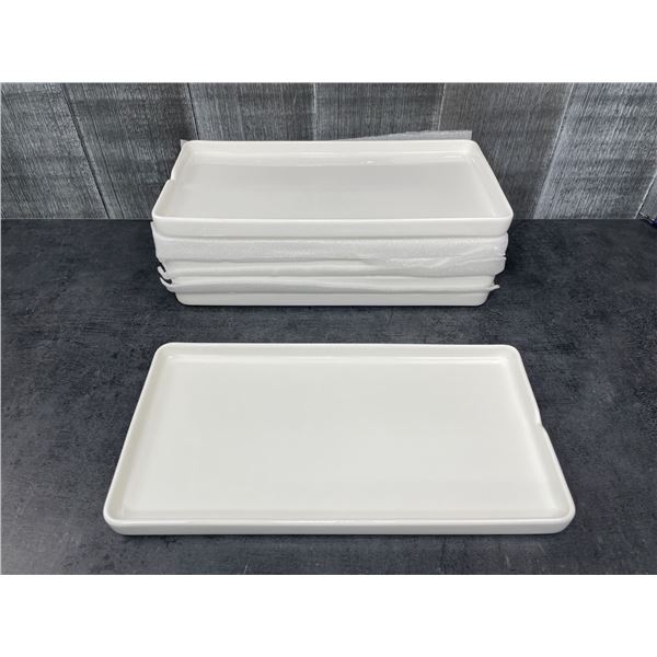 Mekkano 12-3/8" x 6-1/4" White Platters, Arcoroc L9558 - Lot of 12 (2 Boxes)