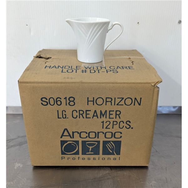 7oz Horizon Porcelain Large Creamers, Arcoroc S0618 - Lot of 12 (1 Case)