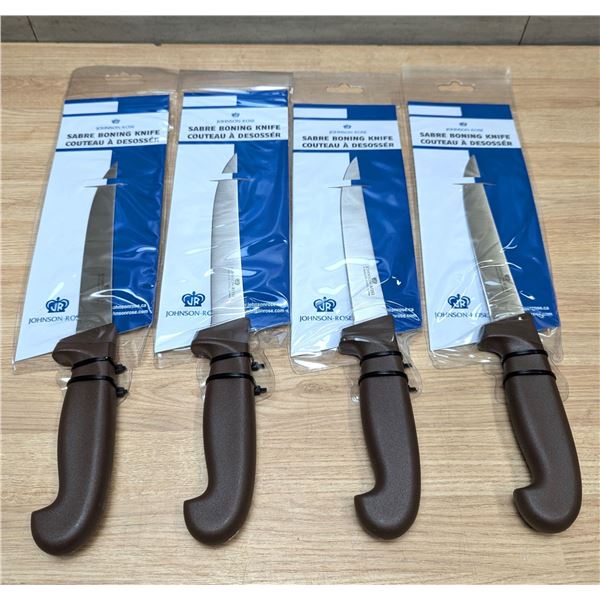 6" Stiff Boning Knives, Johnson-Rose 25123 - Lot of 4 | L4-1