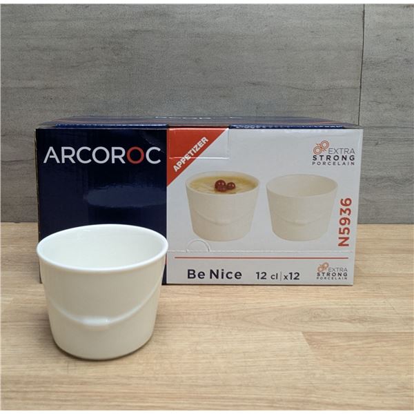 Be Nice 30cl 10oz Round Porcelain Bowls, Arcoroc N5936 - Lot of 12 | CC4