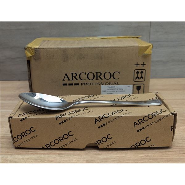 Taylor 8" Dessert Spoons, Arcoroc FK606 - Lot of 48 | CC7