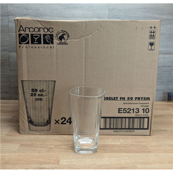 Prysm 20oz Cooler Glasses, Arcoroc E5213 - Lot of 24 | R7-1