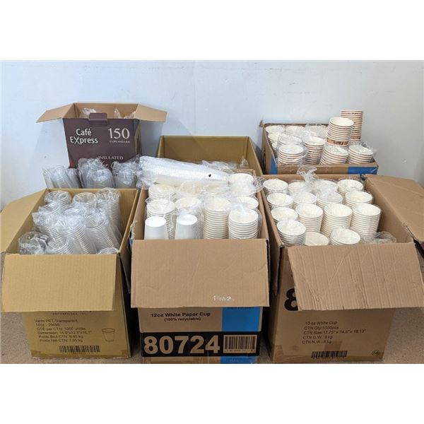 Assorted Paper & Plastic Cups