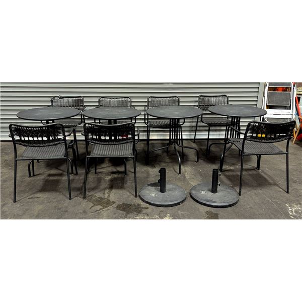 Patio Dining Tables & Chairs w/Extra Bases - Lot of 13pcs | Jas3/LBD