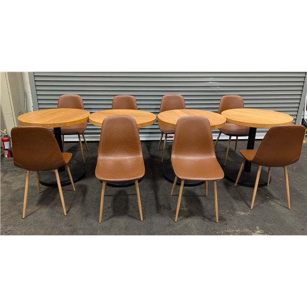 29.5" Dia Dining Tables With Chairs - Lot of 12pcs | Jas4
