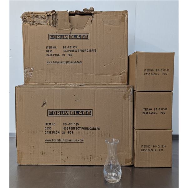 Forum Glass 6oz Perfect Pour Carafes - Lot of Approx. 92 | Jas12/Pallet