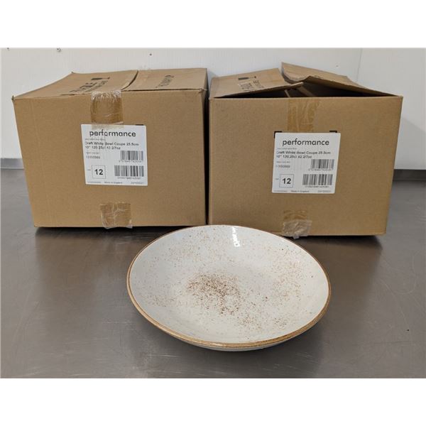 Steelite 10" Craft White Coupe Plates - Lot of 24 (2 Cases) | Jas10/Pallet