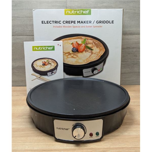 Nutrichef Electric Crepe Maker/Griddle | Jas34/RackX