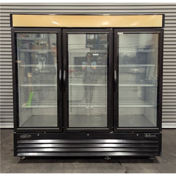 Kool-It KGF-72DV 81" Three Swing Door Glass Freezer | 8902/R7-floor