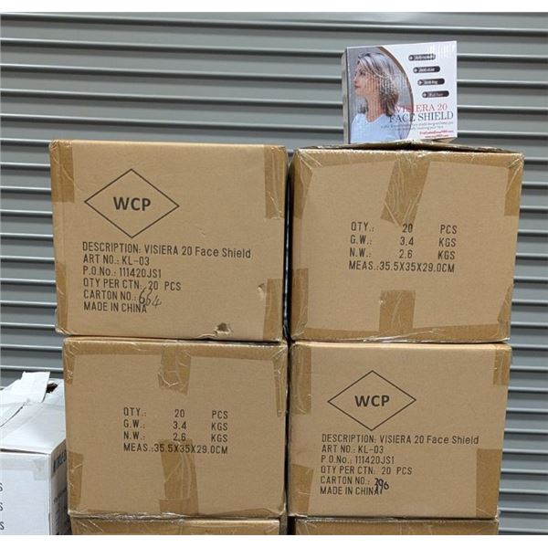 Visiera 20 Face Shields - Lot of Approx. 160 (8 Cases) | ML6Top